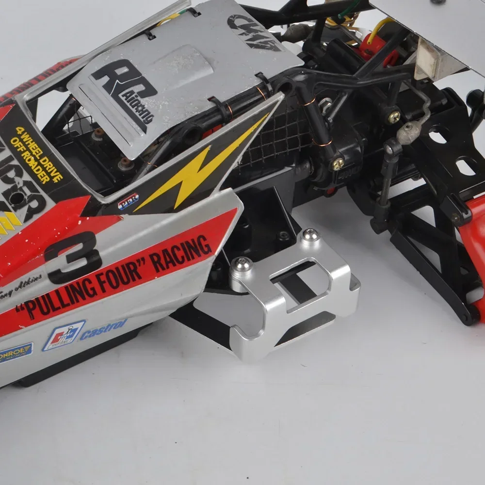 Spoiler opzione alluminio/ammortizzatori olio/paraurti/ruote per Tamiya Hotshot Super Hotshot Boomerang BIGWIG Chassis