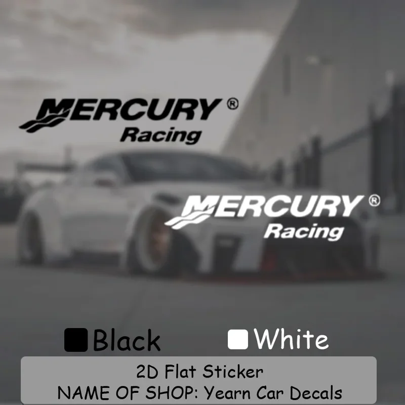 MERCURY Racing Logo Transparent Vinyl Sticker Fit Automobile Boat DIY Exterior Modification