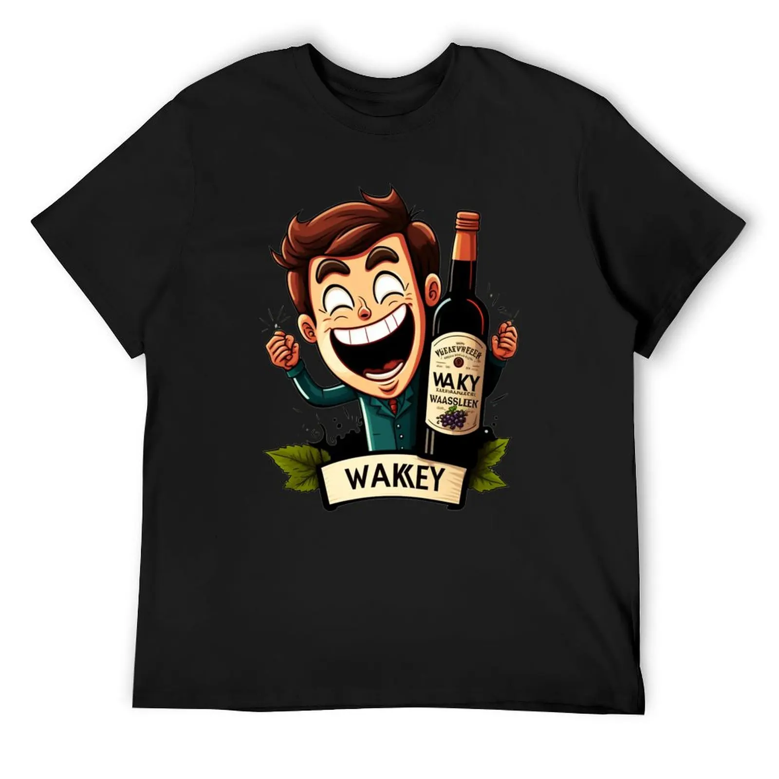 wakey wines maniac T-Shirt Short sleeve tee essential t shirt slim fit t shirts for men