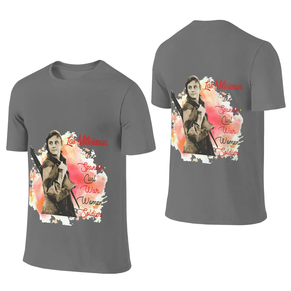 Las Milicianas The Spanish Civil War Women Soldiers Lazy Style Reversible T-shirt Urban Commuting Trendy And Personalized Tees