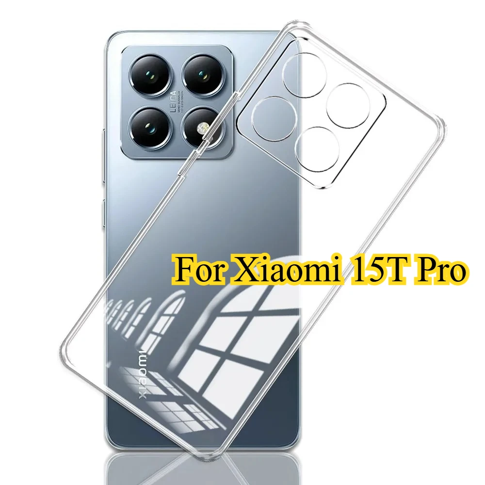 Para xiaomi 15t pro ultra-fino transparente silicone macio caso de telefone para xiaomi mi 15t capa para 15tpro claro tpu protetor pára-choques