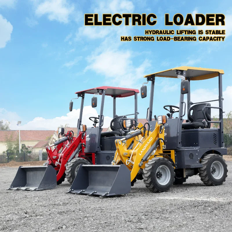 LANDWARD 606E loader Lithium Battery China 600kg 0.6ton CE loader Tractors 4x4 Small Mini Electric Loader Accessories Customized