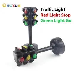 2PCS Mini Traffic Signs Road Light Block Children Safety Kids Educational Toys Perfect Gifts