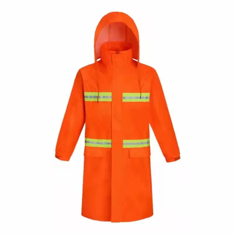 Outdoor One-piece Raincoat Unit Labor Protection Road Emergency Duty Reflective Raincoat Rain Coat Women