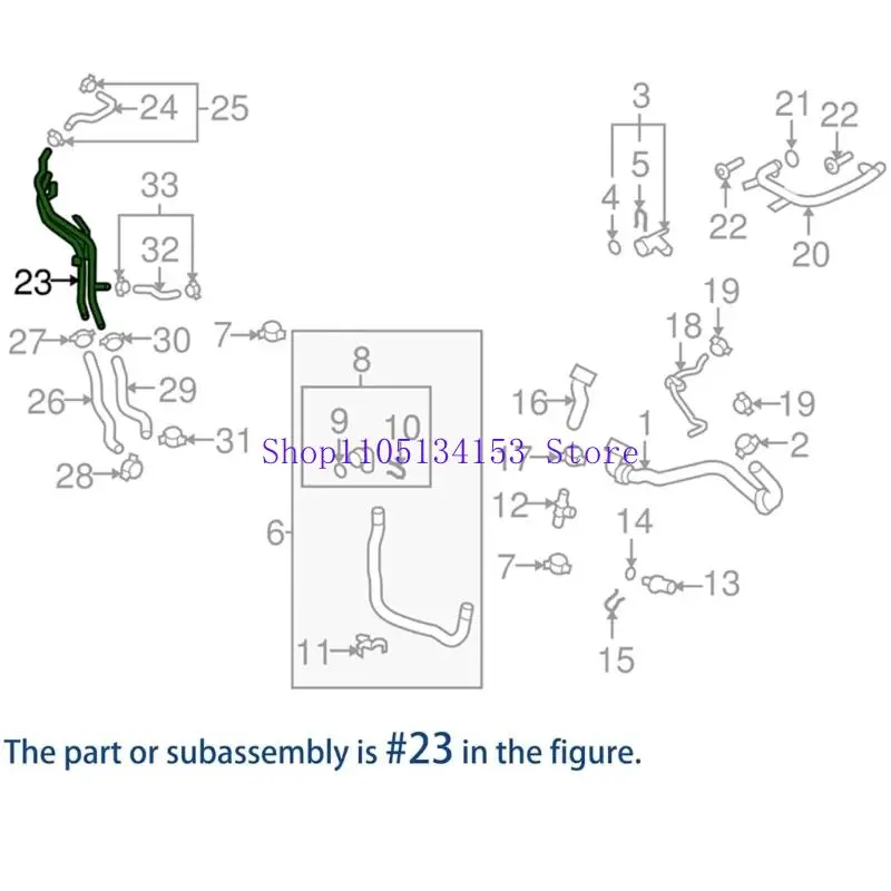 hg89 تمديد الحياة المبرد المبرد خرطوم البلاستيك محرك المبردات خرطوم 1K0121070BD اكسسوارات السيارات مناسبة للسيارات #3