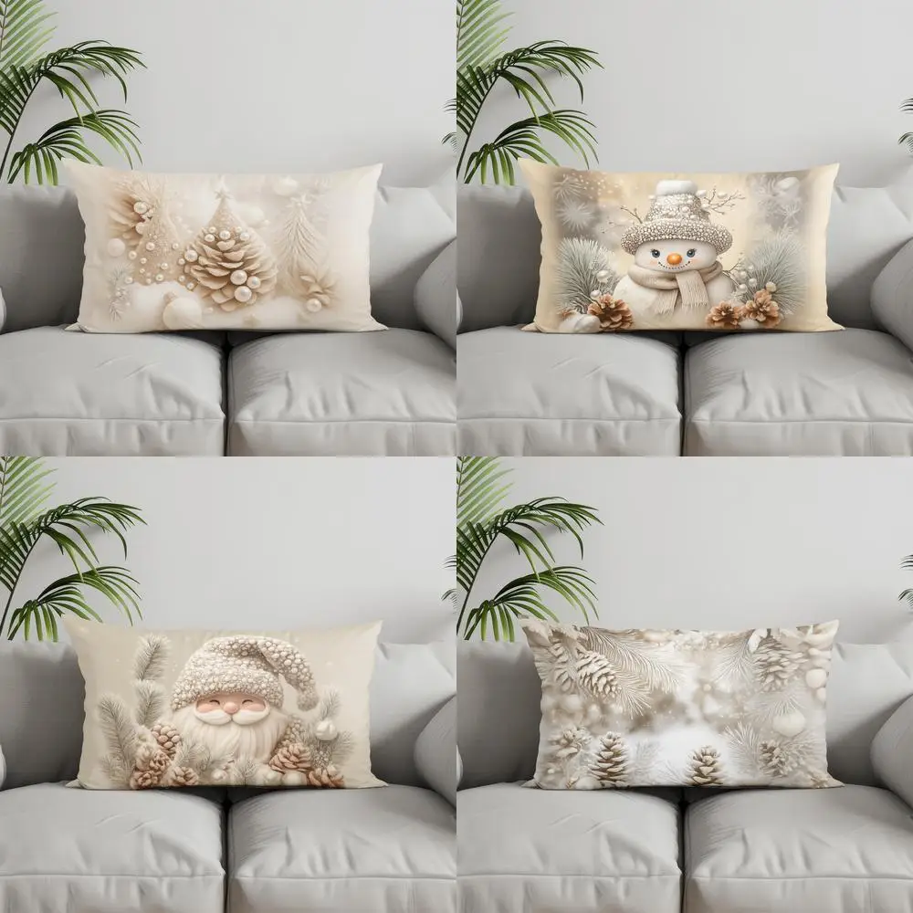 ديكور المنزل عيد الميلاد شجرة صنوبر نمط وسادة مناسبة ل أريكة غرفة نوم سيارة وسادة غطاء وسادة مستطيلة الظهر وسادة #1