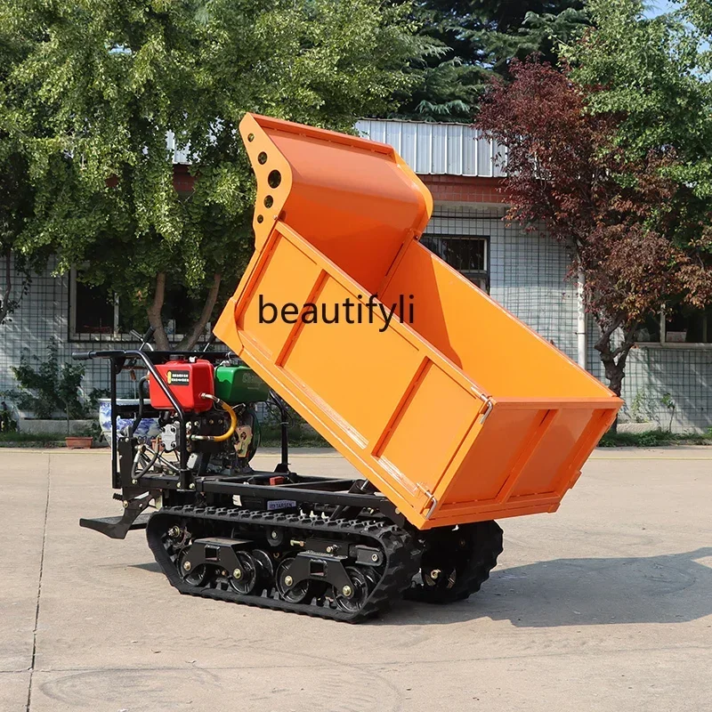 NNSmall crawler transporter Creeper รถเกษตรดีเซล mountain porter รถตักไซต์ก่อสร้าง