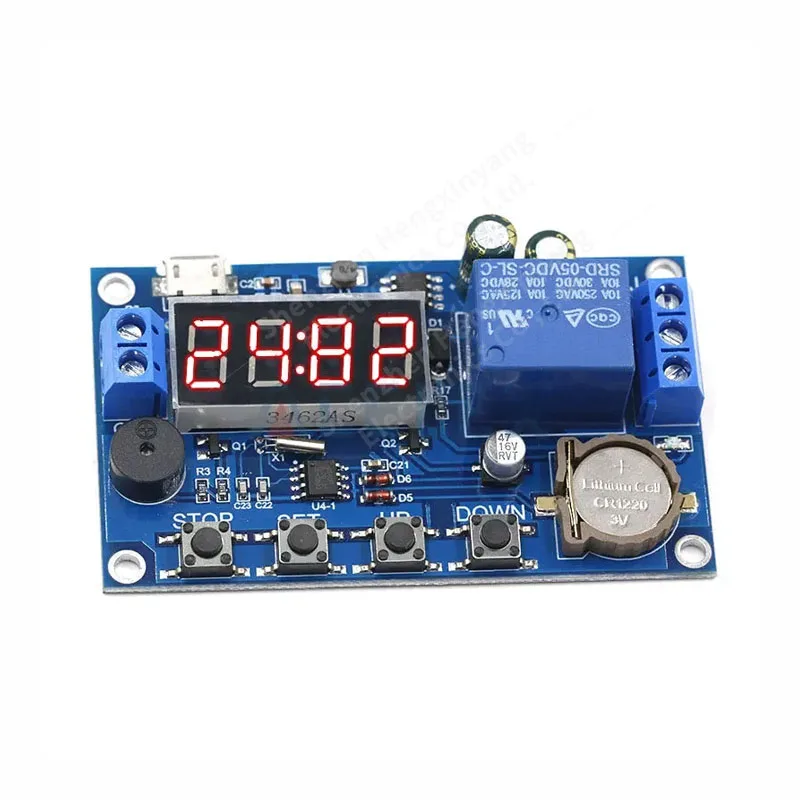 DC 5V Real time Timing Delay Timer Relay Module Switch Control Clock Synchronization Multiple mode control Wiring diagram
