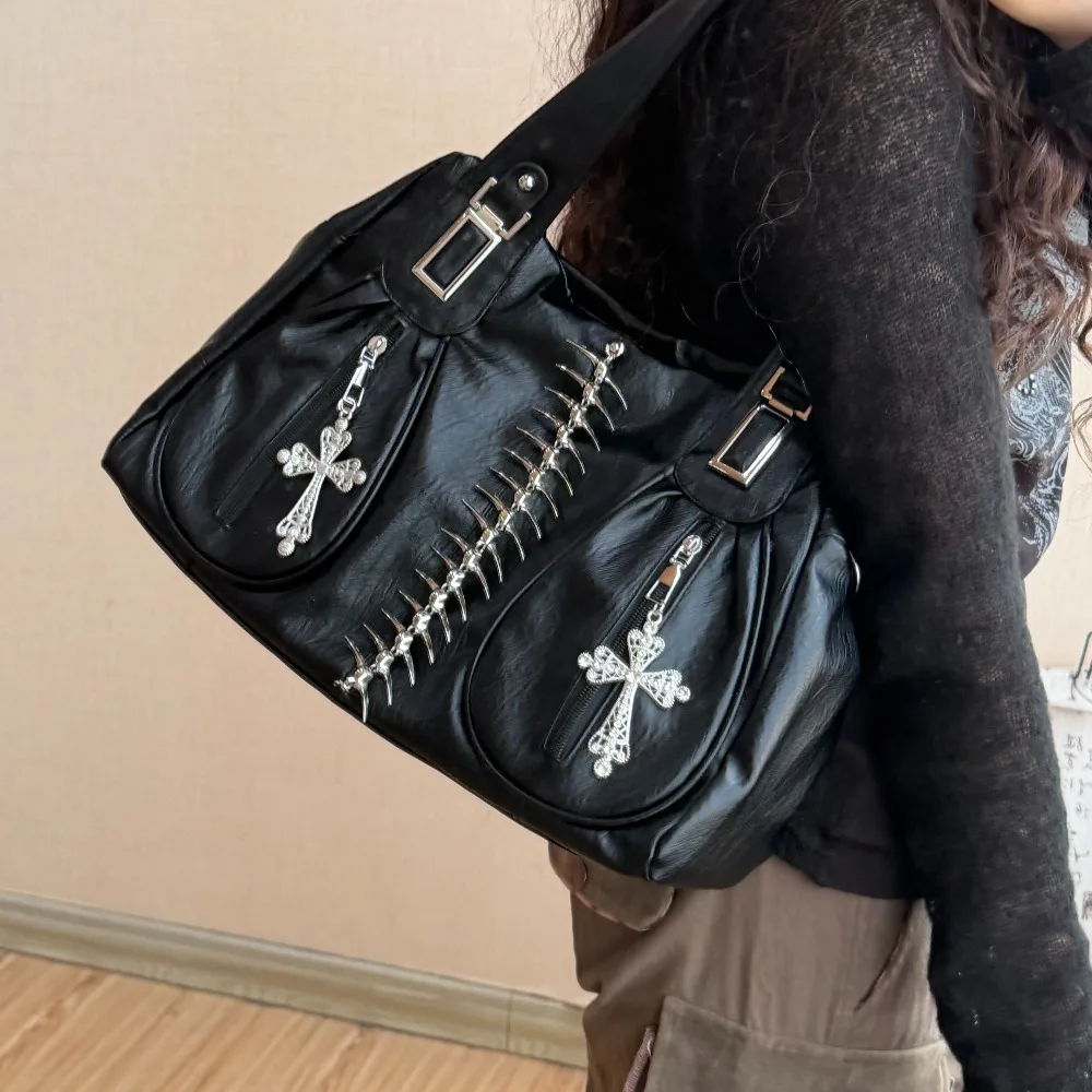 Original Spice Girl Locomotive Bag Diagonal Cross Decoration Shoulder Bags for Women's Large Capacity Commuter Tote Bag