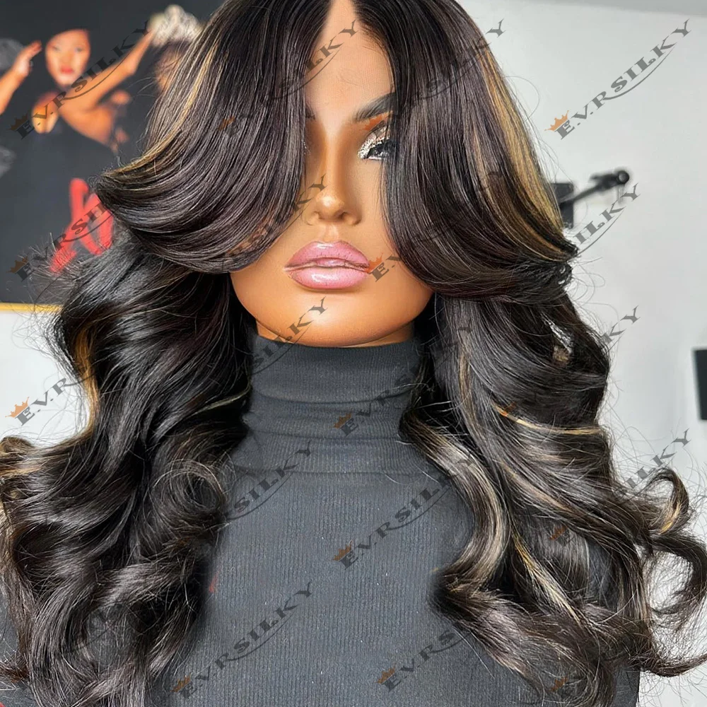 

Highlight Chentust Honey Blonde Loose Wave V Part Wigs Virgin Unprocessed 100% Human Hair Strawberry U Shape Full Machine Wig