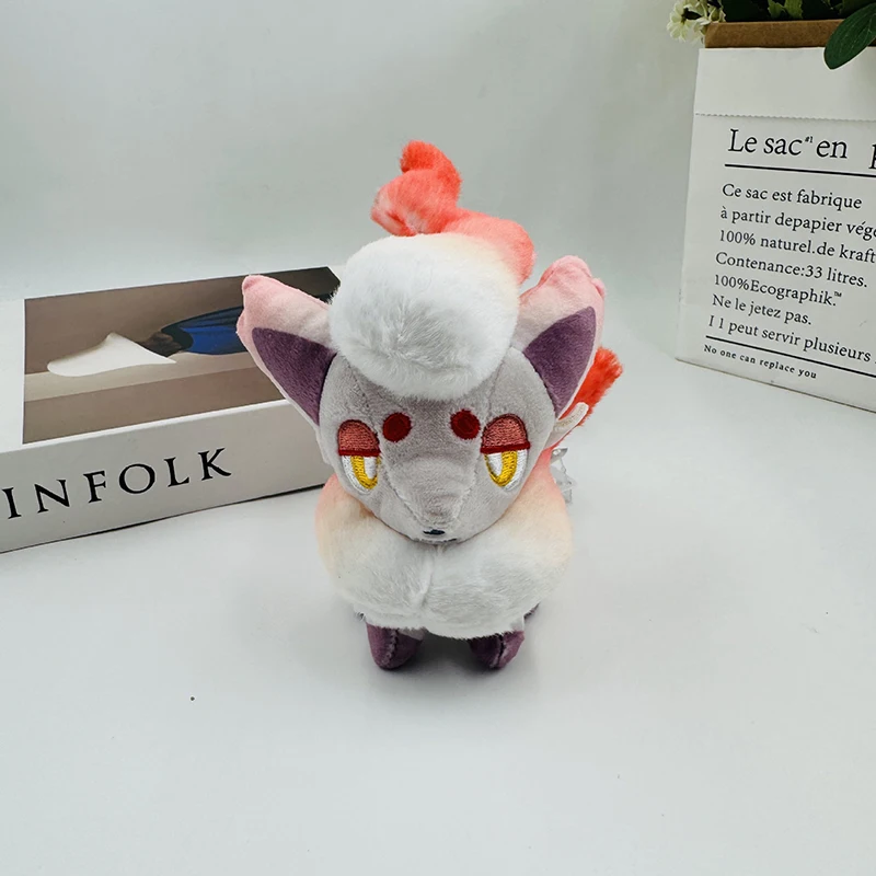 14 cm Zorua Plüschtiere Pokemon Anime Cartoon Pokémon Plüschtier Schlüsselanhänger Kissen Kawaii Puppe Gefülltes Geschenk für Kinder Geburtstag Weihnachten