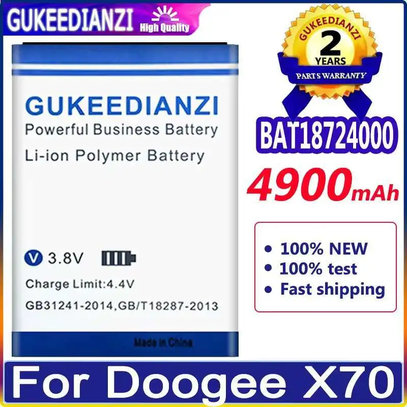 

High Compatibility 4900Mah Long-Lasting Performance BAT18724000 For Doogee X70 Mobile Phone Battery