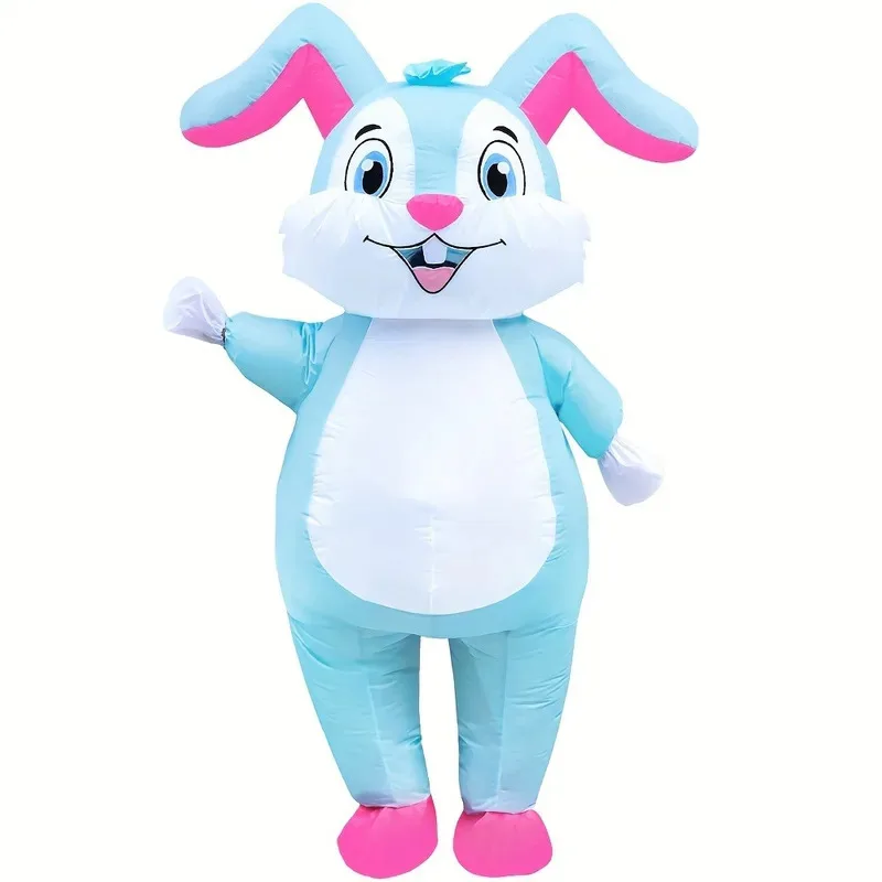 Disfraces inflables de conejito de Pascua, mascota de Anime, conejo, fantasía, Halloween, Navidad, Cosplay, trajes de fiesta para adultos, 1 ud.