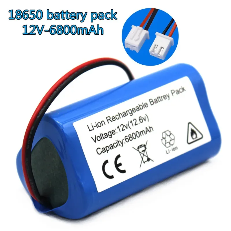 New.12V.3A.18650 Paquete De Batería  Litio.3S1P.6800mAh Construido En BMS.Bluetooth Altavoz Linterna.GPS.Fascia Arma.