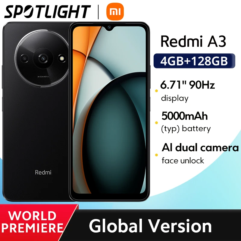 [World Premiere]Global Version Xiaomi Redmi A3 MediaTek Helio G36 Smartphone 90Hz 6.71