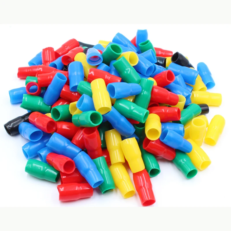 2000/200PC Vinyl Wire End Caps  Insulating Cable Lug Sleeve Cable Lug Cover for SC RNB SNB C45 Lug Insert Crimp Battery Terminal