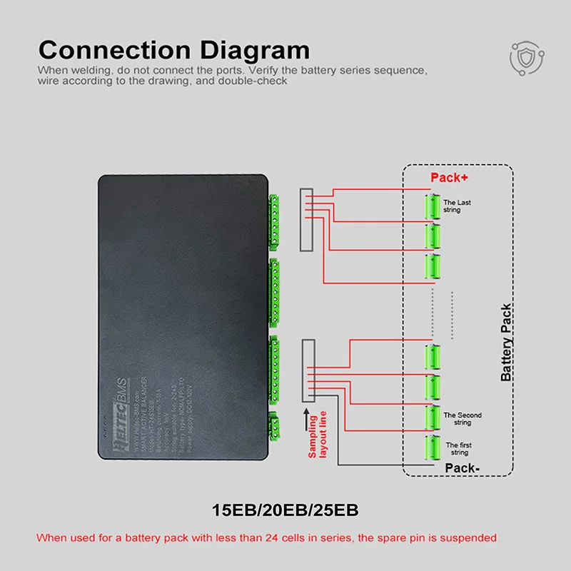 Active Equalizer Balancer4A 5A 7A 10A 15A 20A 4S 12S 24S Cells Balancer Lifepo4 Lipo LTO Battery Energy Capacitor Lithium Pack - view 4