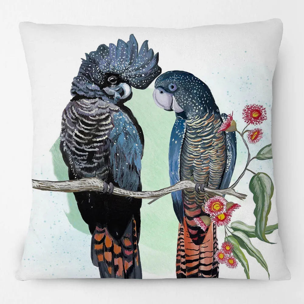 Australian Animals Cockatoo Kookaburra Couple Magpie Lorikeet galah Painting Cushion Cover Sofa Decorative Pillows