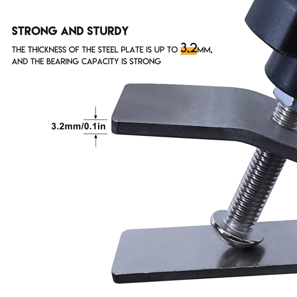 Tiles Height Adjustable Locator Door Long Lasting High Performances Stainless Steel Material Durable Black Construction Tool