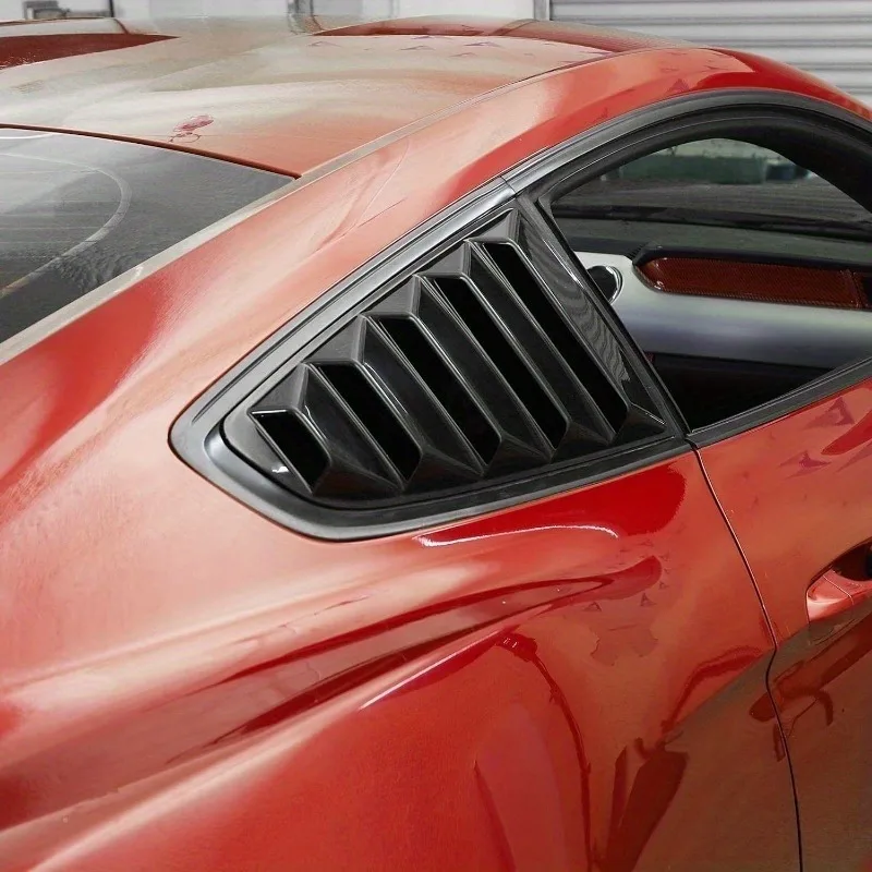 2 PCS Car Side ABS Deflector Vent Window Louver Side Scoop Louver Cover Trim Sticker Fit For Ford Mustang 2015 2016 2017 2018