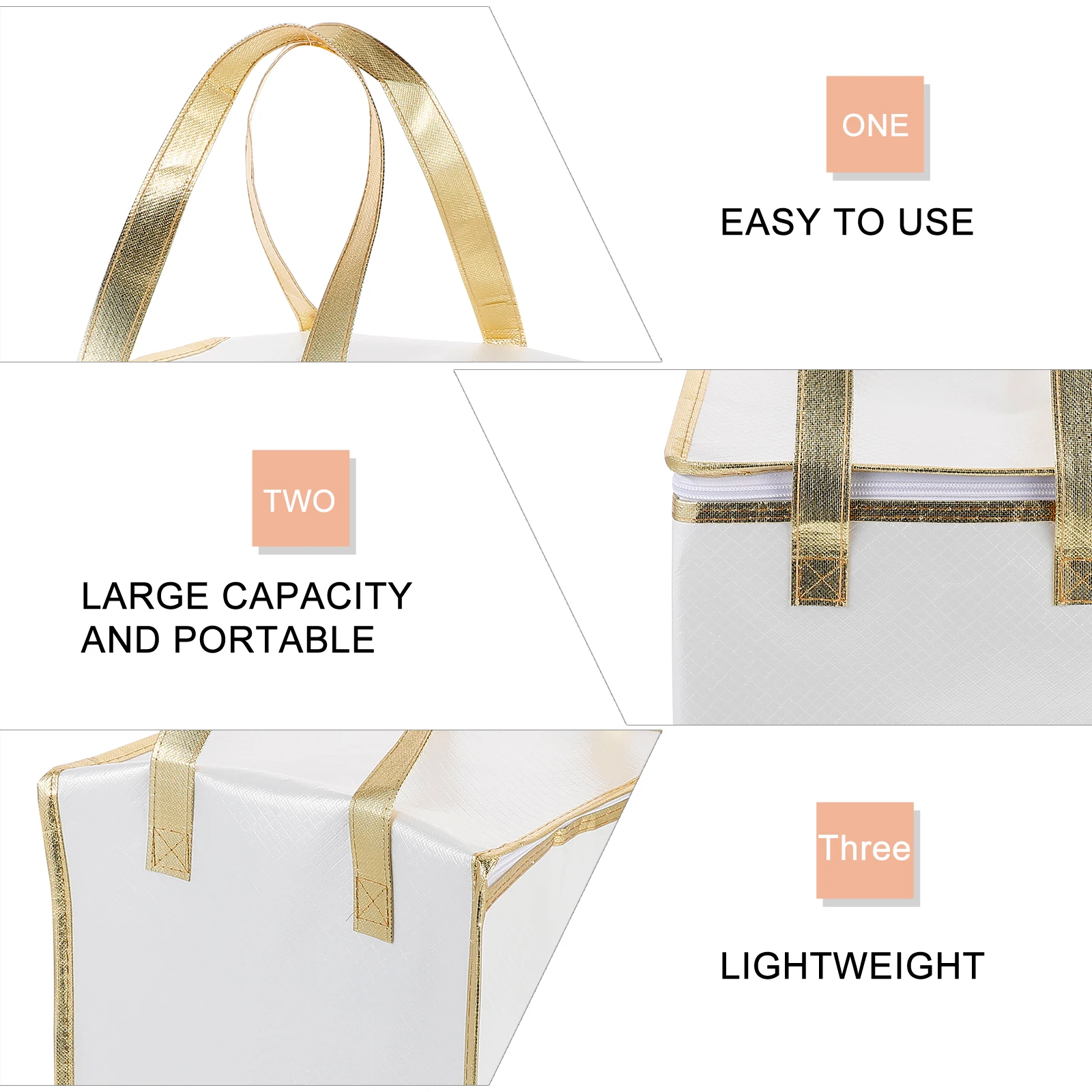 

Insulated Fresh-keeping Bag Cake Food Warming Tote Aluminum Foil Delivery Warmer Bags Catering for Thermal Hot