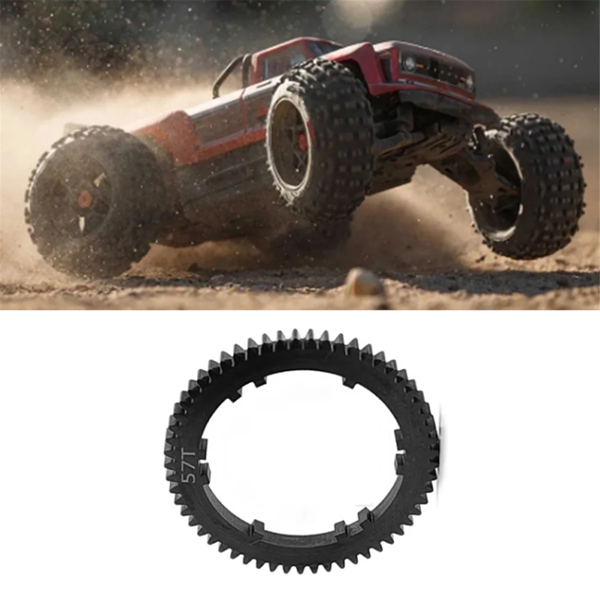 57T HD ستيل ARA 311167   ترس Center Diff Spur لأجزاء ترقية السيارة ARRMA 1/8 Mojave 4X4 4S BLX RC