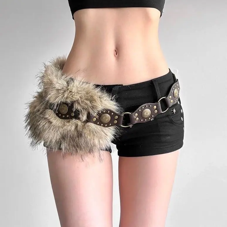 cinto-feminino-de-couro-com-rebites-e-pelo-sintetico-para-calcas-e-casacos-–-marrom-e-preto-–-estilo-y2k-para-meninas