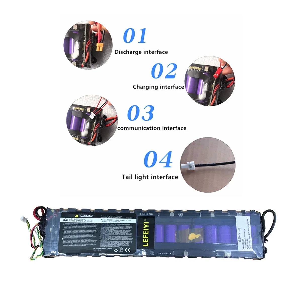 36V 7.8Ah for original Xiaomi M365 electric scooter battery 18650 LG battery with bluetooth communication