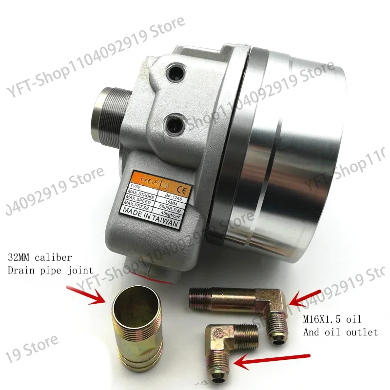 BK-1036 through hole 36MM thread M42*1.5, hollow hydraulic chuck rotary cylinder three-jaw chuck cylinder