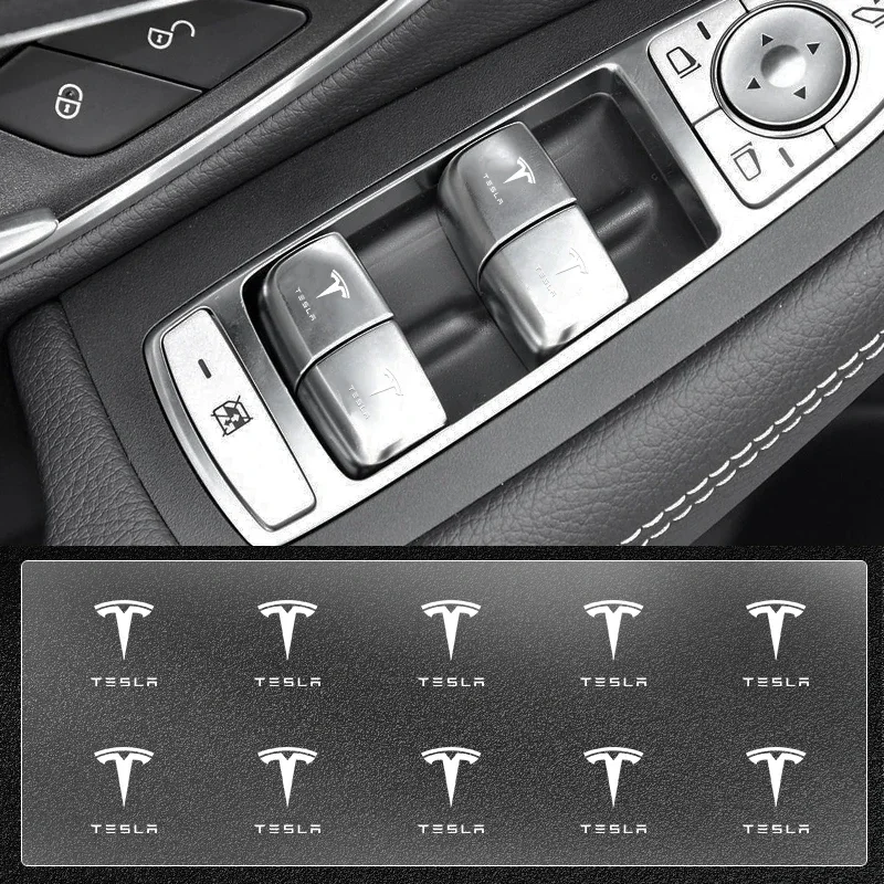 

Кнопка подъема окна автомобиля, наклейка на руль, наклейки для Tesla Model 3 Model S Model X Roadster, эмблема, автоаксессуары