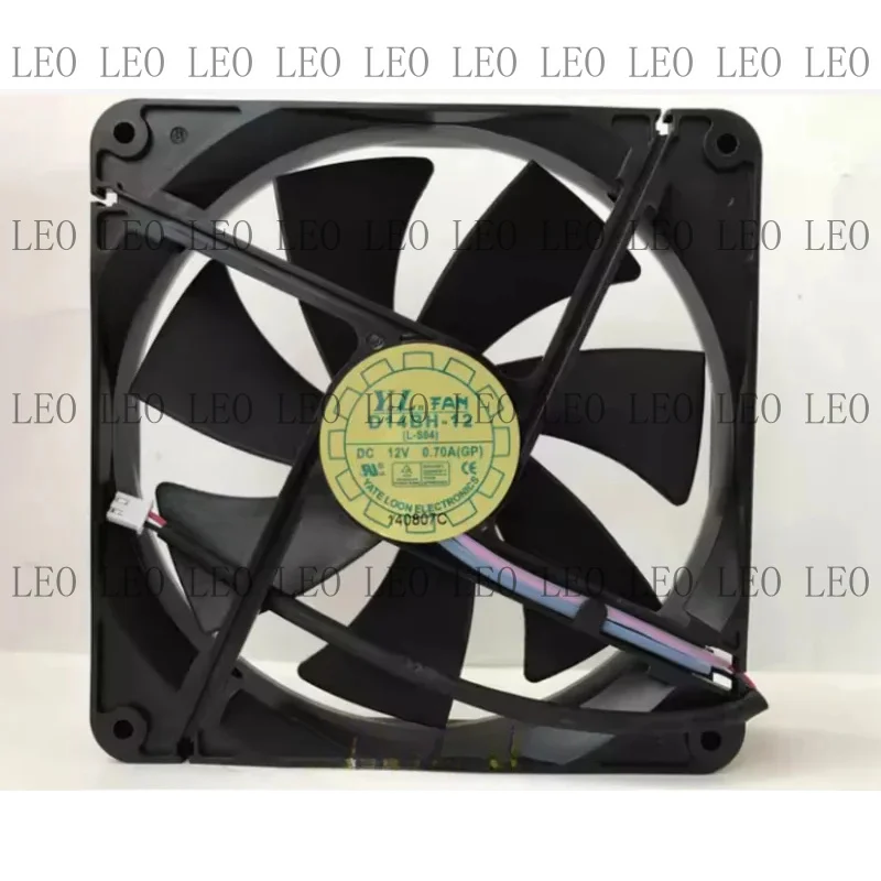MY For Y.L.FAN 140*140*25 D14BH-12 DC12V 0.70A 14CM 2 wire chassis power supply fan