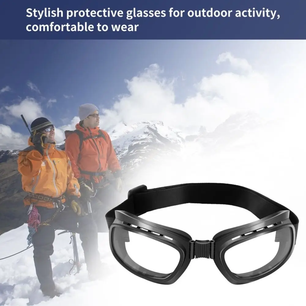Windproof Cycling Glasses Foldable Vintage Snowboard Goggles Multifunctional Imitation Shock Motorcycle Glasses Cycling