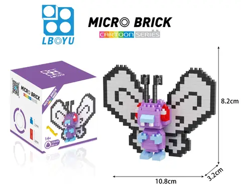 Pokémon Mikro Byggstenar LBOYU Jigglypuff Gengar Mudkip Piplup Raichu Bulbasaur Pikachu Mini Klossfigurer Leksak För Barn 8 best sales lboyu mikrotegelsten - №3