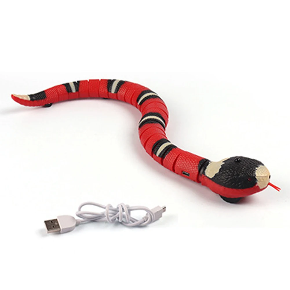 

Smart Sensing Snake Automatically Sense Obstacles and Escape Interactive Cat Toys Moving Electric Cat Snake Toy for Cats