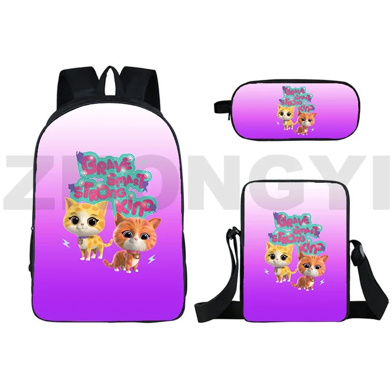 Hot 3D Anime SuperKitties Backpack Women Softback Funny Cartoon School Bag 16 Inch Bagpack Travel for Girl Bookbag Crossbody Bag