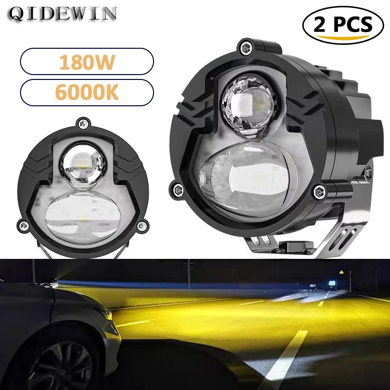 Faros láser de 3 pulgadas para Wrangler, focos de haz alto, luces antiniebla súper penetrantes, luz de trabajo para vehículos, camiones y motocicletas