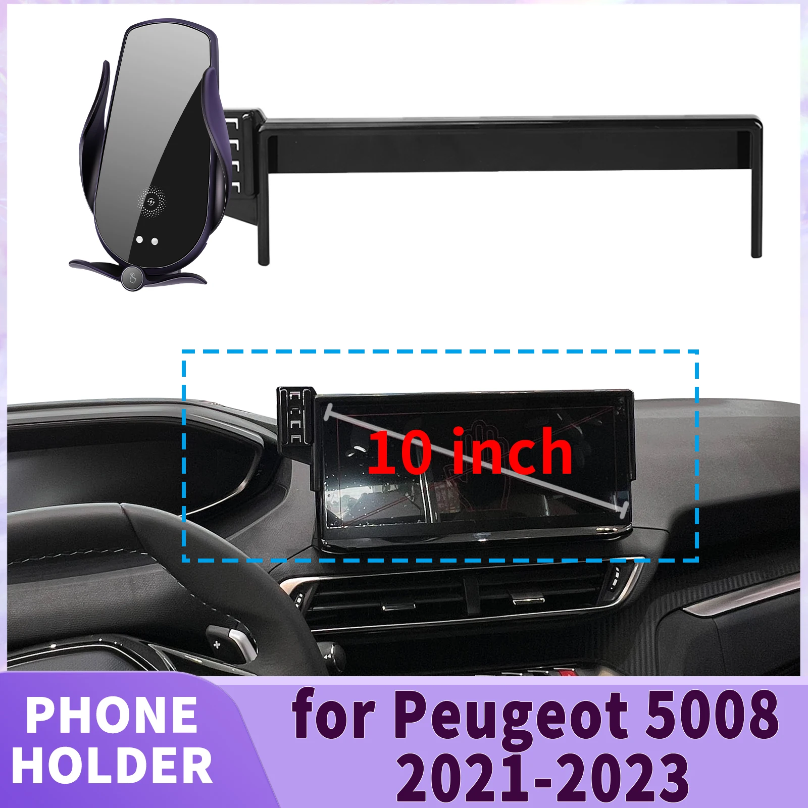 

fit for Peugeot 5008 2021 2022 2023 Screen Base Phone Holder Mount ​​ Secure Clip Car​​ accessoires