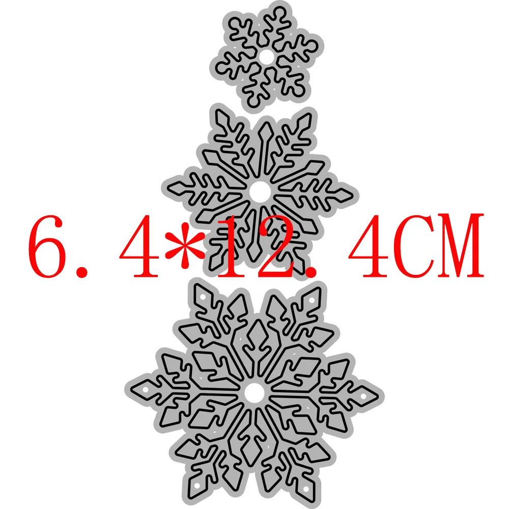 AliliArts Metalowe matryce do wycinania Snowflake Trio diy Scrapbooking Album fotograficzny Dekoracyjne wytłaczanie PaperCard Crafts Die