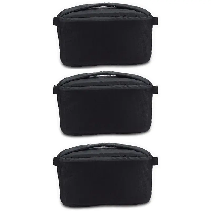 Efficient 3X Universal Insert Partition Padded Camera Bag Shockproof Sleeve Cover For Dslr Slr Camera(Black)
