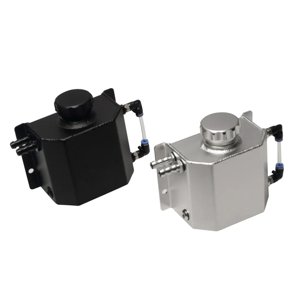 

Universal 1L Aluminum Car Oil Catch Can Large Capacity Engine Crankcase Separator Vehicle Breather Tank Reservoir Drain Plug