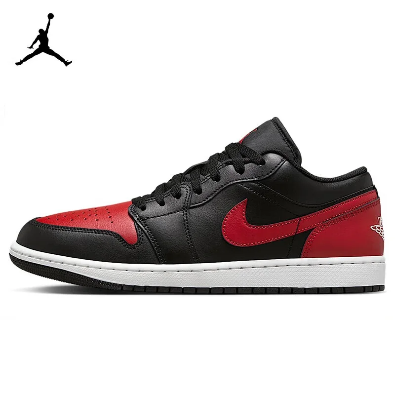 

Мужские баскетбольные кроссовки Nike Air Jordan 1 Low для тренировок 553558, удобная износостойкая повседневная спортивная обувь в стиле ретро с низким верхом