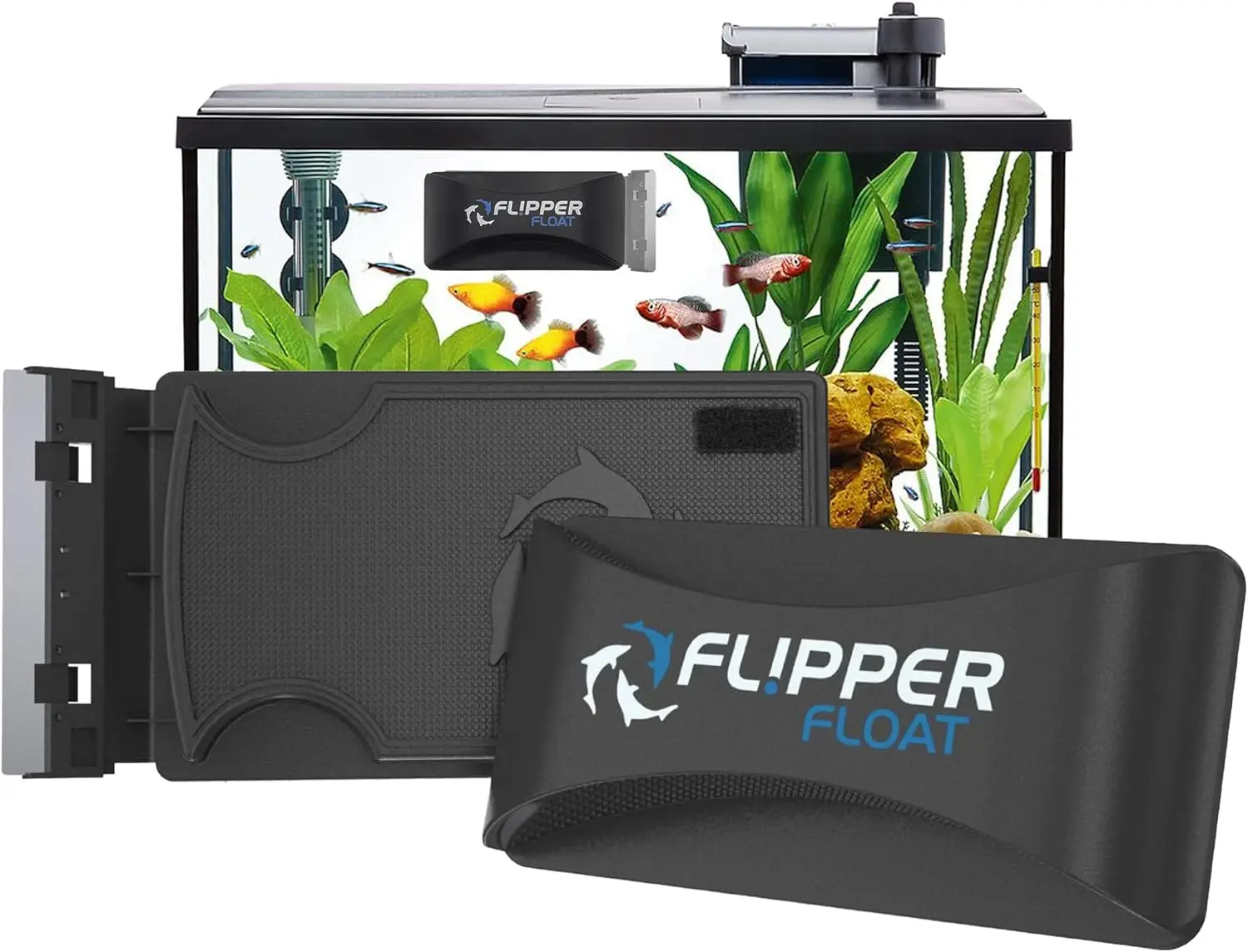 

Floating Magnetic Aquarium Cleaner - 2-in-1 Scrubber & Scraper for Glass/Acrylic Tanks up to 12mm