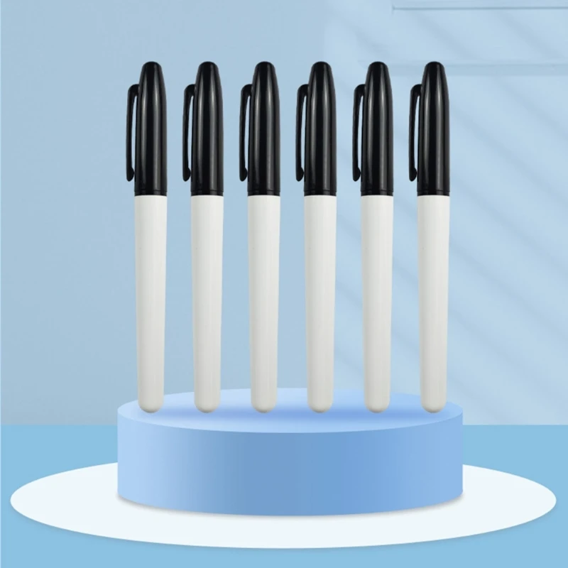 6Pcs Whiteboard Marker Pen Washable Writing Pen Vanishing Air Erasable Pen Disappearing Marker Pen Water-Based Pens