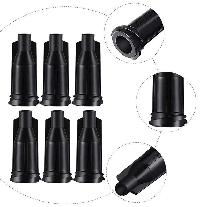 WFF 250Pcs Tip Caps For Luer Lock, Black Dispensing Needle Tip Cap Caps Plug For Sliding Tip