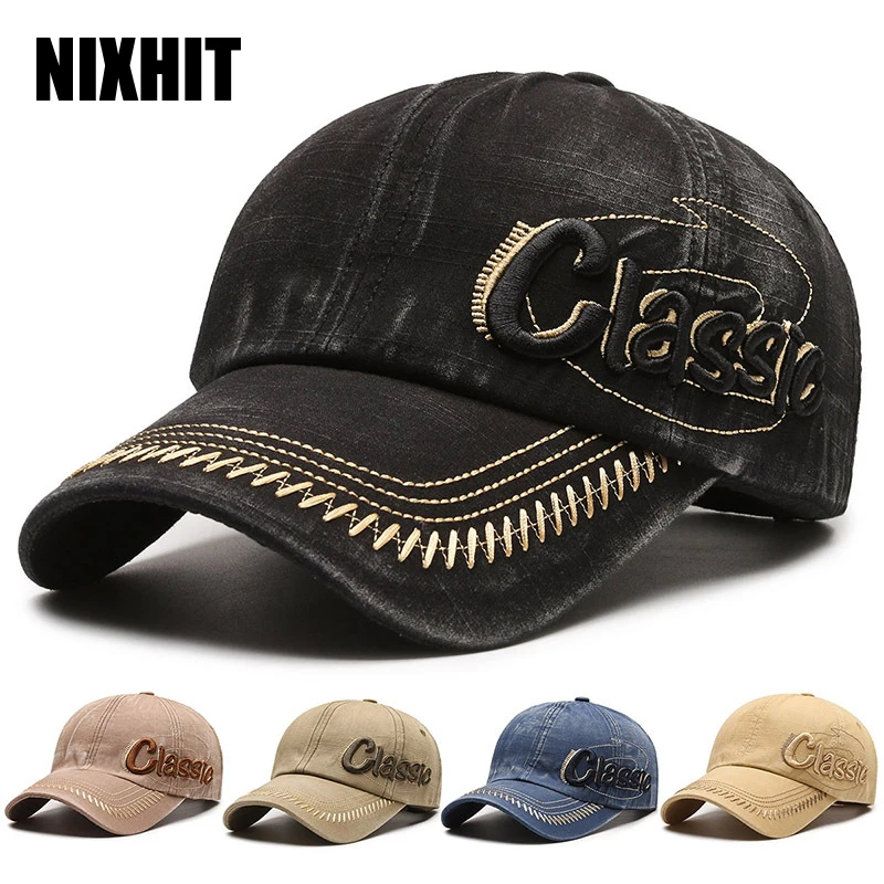 NIXHIT New Fashion Retro Embroidery Baseball Caps For Men Visor Women's Cap Travel Trucker Hiking Fishing Climbing Hat Casual