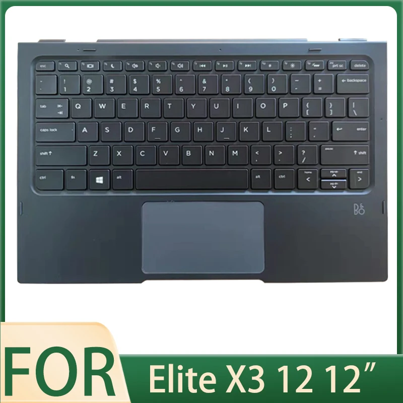 

908273-001 Black Original New For Elite X3 12 12"inch Palmrest Upper Case Cover Backlit US Keyboard