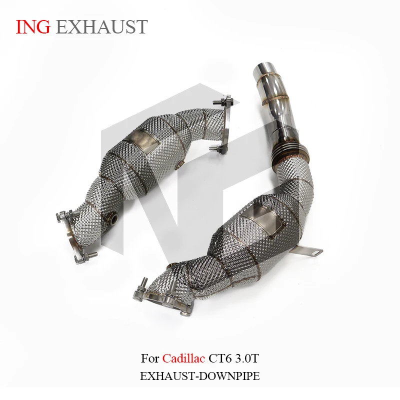 

ING Catalytics SS304 Exhaust Downpipe for Cadillac CT6 3.0T Vehicle Performance Header Nozzle Performance Accessories System