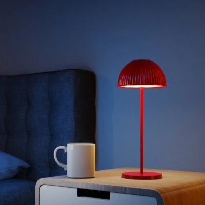 Lampada da tavolo moderna e minimalista a forma di fungo Lampada da tavolo a conchiglia dimmerabile sul comodino del ristorante degli ospiti con protezione degli occhi a LED più recente e popolare