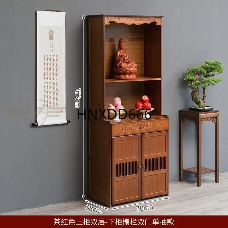 Buddhist Scene New Chinese Buddhist Cabinet Standing Cabinet Household Nanzhu Economic Shrine Offering Table