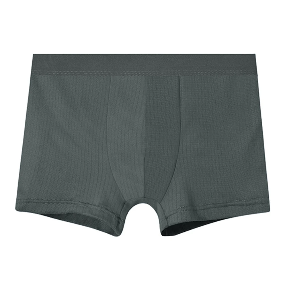 Men\'s Striped Soft Breathable Boxer Briefs Underwear Trunks with Pouch Design for Everyday Comfort and Support